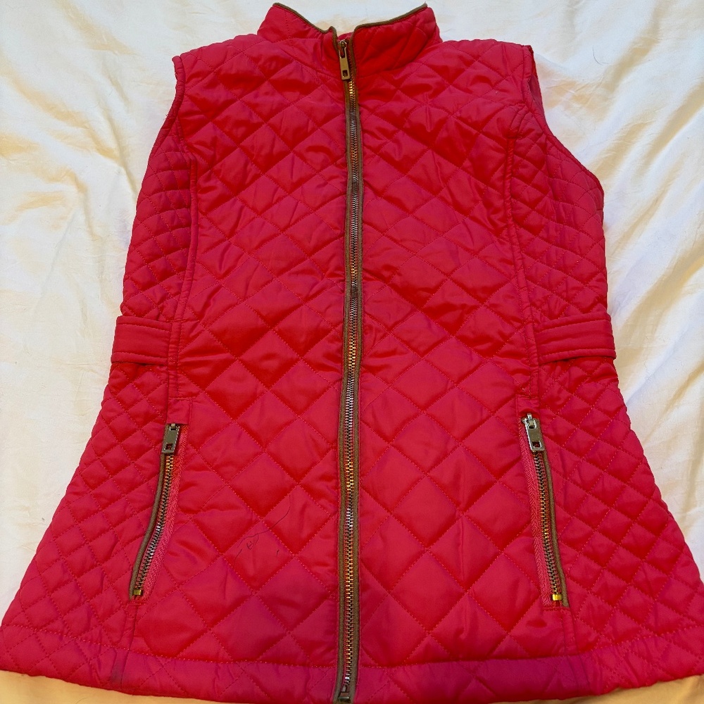 Pink quilted vest